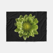 Flowers | Green Chrysanthemum フリースブランケット (正面(横))