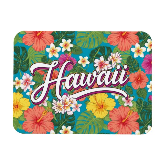 Flowers Hawaii Travel マグネット (横)