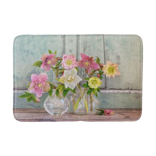 Flowers | Hellebores in Vases バスマット (正面)