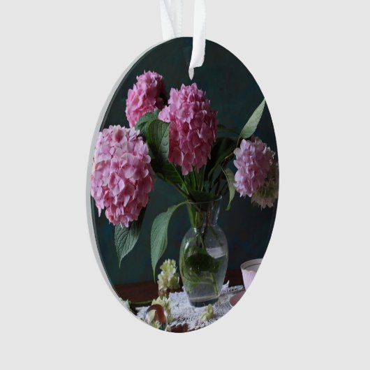 Flowers | Hydrangeas in Vase オーナメント (正面)
