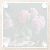 Flowers | Hydrangeas in Vase ガラスコースター (裏面)