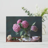 Flowers | Hydrangeas in Vase サンキューカード (スタンド正面)
