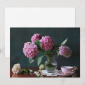 Flowers | Hydrangeas in Vase サンキューカード (正面/裏面)