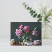 Flowers | Hydrangeas in Vase ポストカード (スタンド正面)