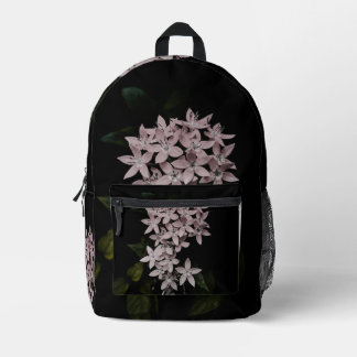 Flowers image on bagpack プリントバックパック