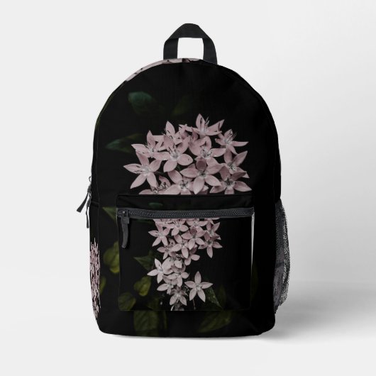 Flowers image on bagpack プリントバックパック (正面)