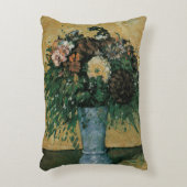 Flowers in a Blue Vape by Paulセザンヌヴィンテージアート アクセントクッション (正面(垂直))