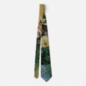 Flowers in a Blue Vape by Paulセザンヌヴィンテージアート ネクタイ (裏面)