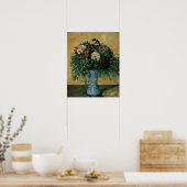 Flowers in a Blue Vape by Paulセザンヌヴィンテージアート ポスター (キッチン)