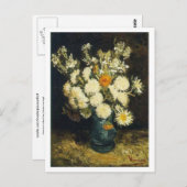 Flowers in a Blue Vase, Vincent van Gogh ポストカード (正面/裏面)