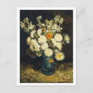 Flowers in a Blue Vase, Vincent van Gogh ポストカード
