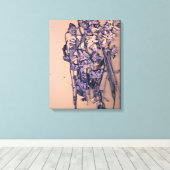 Flowers in a pink light キャンバスプリント (インサイチュ (ウッドフロア))