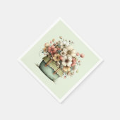 Flowers in a Pot Cozy Shabby Cute スタンダードカクテルナプキン (角)