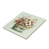 Flowers in a Pot Cozy Shabby Cute タイル (側面)