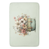 Flowers in a Pot Cozy Shabby Cute バスマット (正面縦)