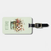 Flowers in a Pot Cozy Shabby Cute ラゲッジタグ (正面横)