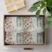 Flowers in a Pot Cozy Shabby Cute Pattern 薄葉紙 (ギフト)