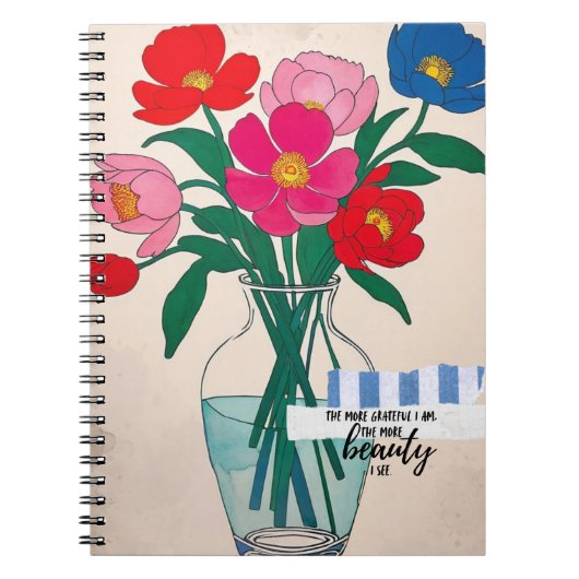 Flowers in a Vase | Notebook Journal ノートブック (正面)