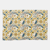 Flowers in circles キッチンタオル (横)