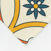 Flowers in circles フリースブランケット (角)