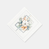 Flowers in Cube-Frame: Wedding Napkins スタンダードカクテルナプキン (角)