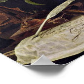 Flowers in glass vase by Jan Davidsz. de Heem ポスター (角)