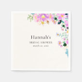 Flowers in pink tones boho summer Bridal Shower スタンダードカクテルナプキン (正面)