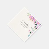 Flowers in pink tones boho summer Bridal Shower スタンダードカクテルナプキン (角)
