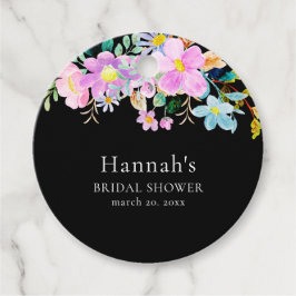 Flowers in pink tones boho summer Bridal Shower フェイバータグ