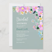 Flowers in pink tones boho summer Bridal Shower 招待状 (正面)