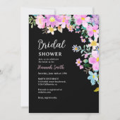 Flowers in pink tones boho summer Bridal Shower 招待状 (正面)