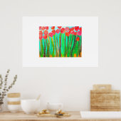 Flowers in tall grass ポスター (キッチン)