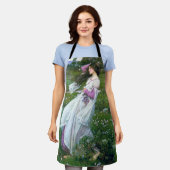 Flowers in the Windジョン・ウィリアム・ウォーターハウス エプロン (着用した状態)