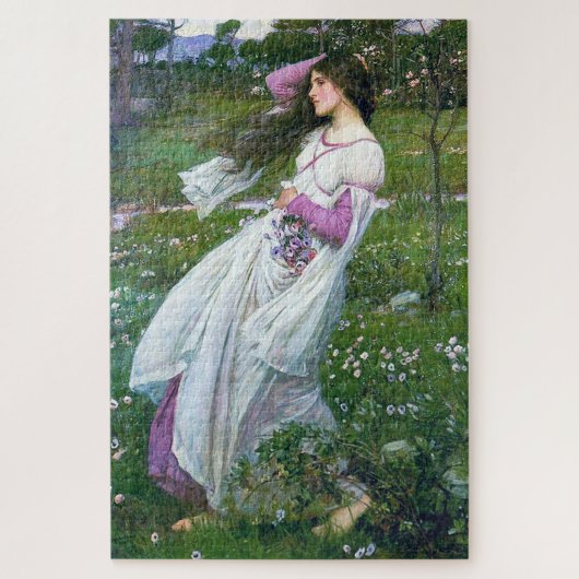 Flowers in the Wind, John William Waterhouse ジグソーパズル (縦)