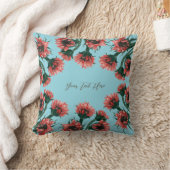 Flowers in Vase Watercolor クッション (ブランケット)