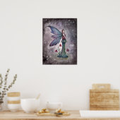 Flowers in Winter Fairy Print ポスター (キッチン)