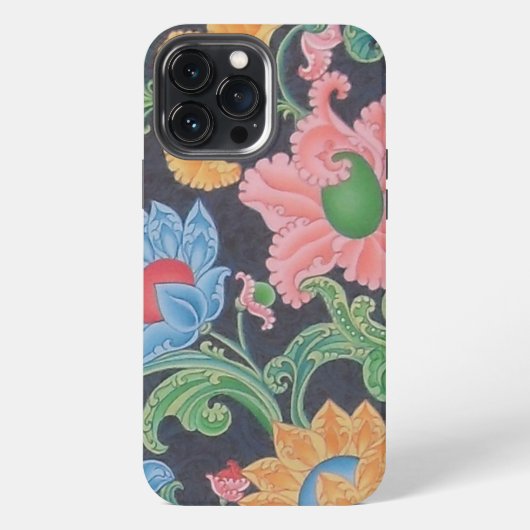 Flowers iPhone 13 Pro Max カーケース iPhoneケース (裏面)