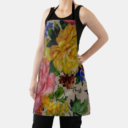 Flowers japandi colors texture apron エプロン (インサイチュ)