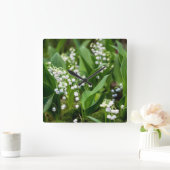 Flowers | Lily of the Valley Sweden スクエア壁時計 (ホーム)