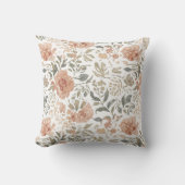 Flowers Line Pattern Pillowcase クッション (正面)
