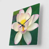 Flowers | Lotus Water Flower スクエア壁時計 (傾斜)