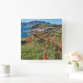 Flowers | Madeira Island Portugal スクエア壁時計 (ホーム)