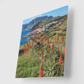 Flowers | Madeira Island Portugal スクエア壁時計 (傾斜)