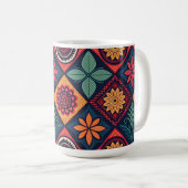 Flowers Magic Pattern コーヒーマグカップ (正面右)