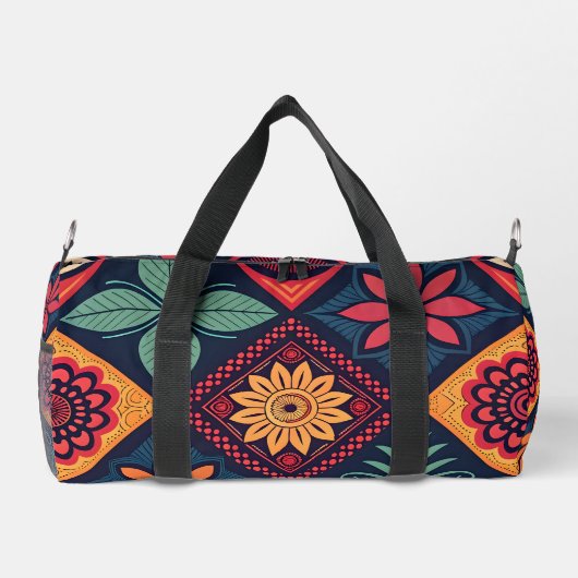 Flowers Magic Pattern ダッフルバッグ (裏面)