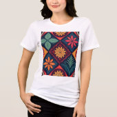 Flowers Magic Pattern トライブレンドＴシャツ (正面)