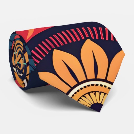 Flowers Magic Pattern ネクタイ (ロール)