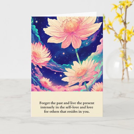 flowers message happy birthday カード (黄色い花)