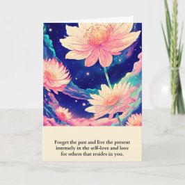 flowers message happy birthday カード
