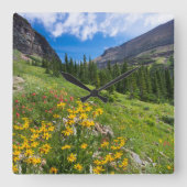 Flowers | Montana Flower Path スクエア壁時計 (正面)